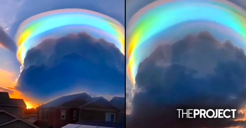 Locals In Haikou, China Baffled By Stunning Rainbow Cloud Formation