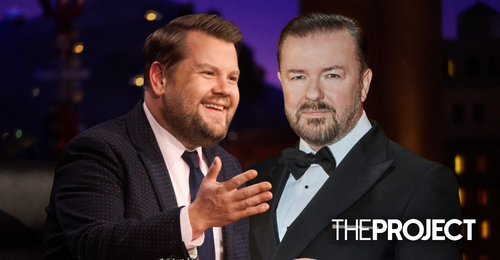 James Corden “Inadvertently” Tells Ricky Gervais Joke On TV - Network Ten