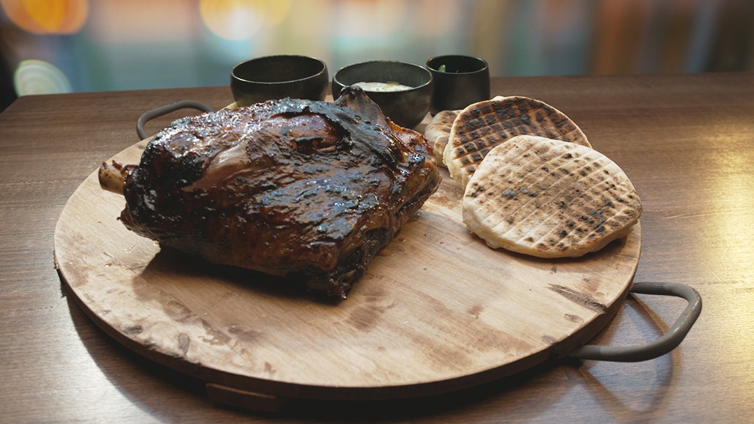 Greek Lamb with Pita Bread and Tzatziki  