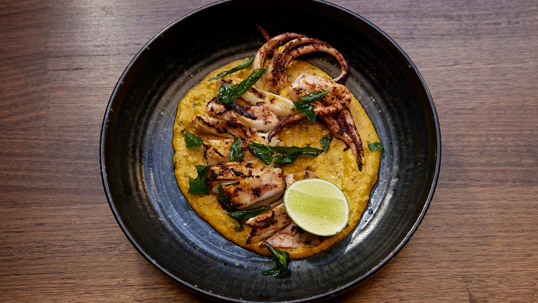 Sri Lankan Charred Whole Squid