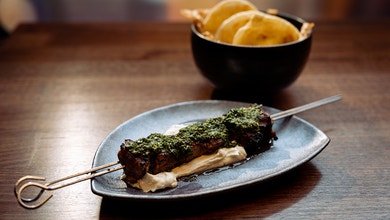 Lamb Skewer with Green Sauce