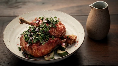 Prickly Pear Chicken with Strawberry Cactus Salsa