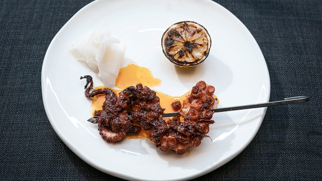 Charred Octopus with XO and Pickled Daikon