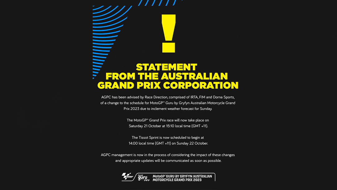 Statement From The Australian Grand Prix Corporation Network Ten