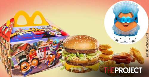 an image with toy and food