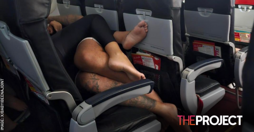 Plane Passenger Shocked By Barefoot Couple Spooning For The Entire Flight