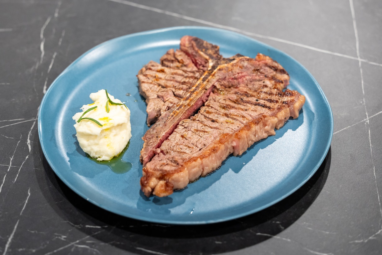 Grilled T-Bone with Potato Puree