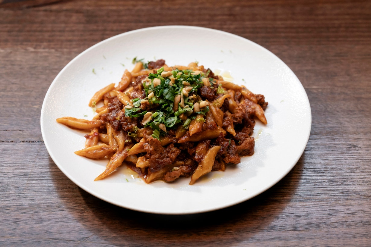 Spicy Pork Scissor Cut Noodles