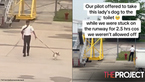 Pilot Takes Corgi On A Bathroom Break After Their Plane Was Delayed For Hours