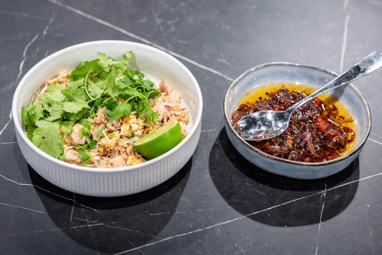 Chicken Fried Rice with Chilli Condiment