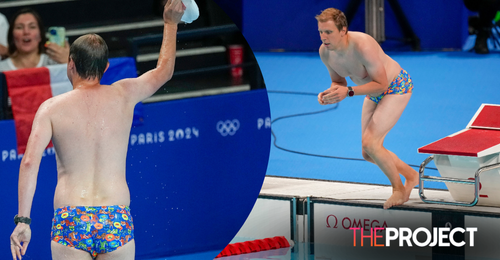 ‘Olympic Dad Bod’ Steals The Show After Retrieving Floating Object In Pool