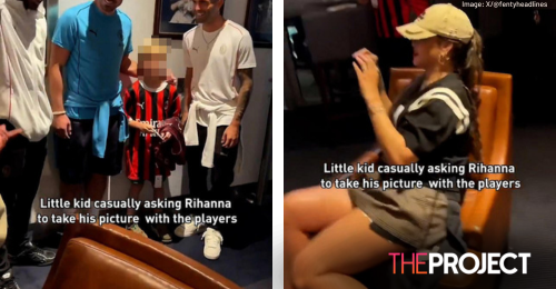 Hilarious Moment Young Soccer Fan Doesn’t Recognise Rihanna