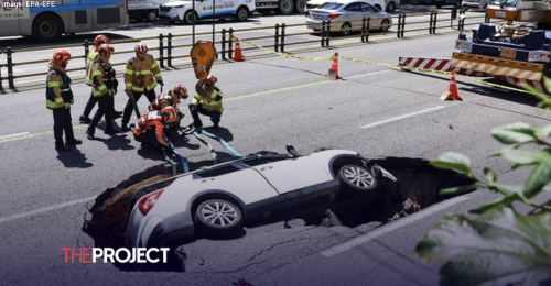 Sinkhole Swallows Entire Car In Seoul, Injuring Two