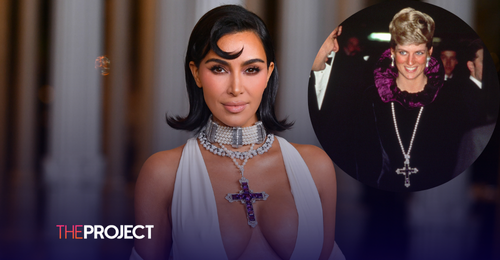 Kim Kardashian Wears Princess Diana's Infamous Cross Necklace