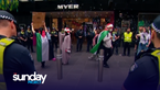 Pro-Palestine Protest Outside Myer Christmas Windows