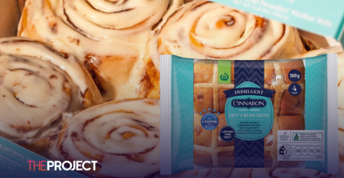 Woolies Partners Up With Cinnabon To Create The Hot-Cross Bun Of Our Dreams