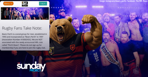 Social Gay Club ‘Bears Perth’ Experiences Membership Surge In Mix-Up With New NRL Team ‘Perth Bears’
