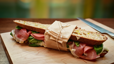 Smoked Pecorino Cream, Eggplant Caponata, Smoked Prosciutto And Mortadella