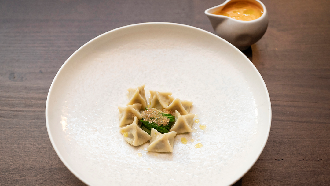 Turkish Lamb Manti In Chilli Buttermilk Sauce & Coriander Oil